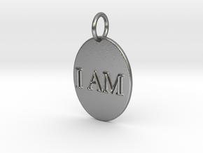 I AM Mirror Pendant in Natural Silver
