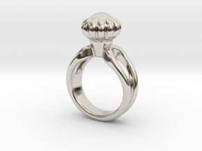 Ring Beautiful 23 - Italian Size 23 in Rhodium Plated Brass