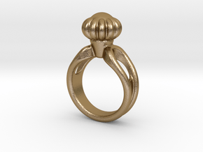 Ring Beautiful 25 - Italian Size 25 in Polished Gold Steel