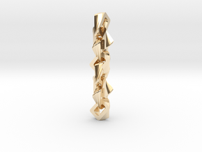 Rectangular chain pendant in 14k Gold Plated Brass