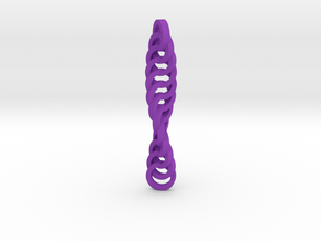 Twisted Pendant in Purple Processed Versatile Plastic