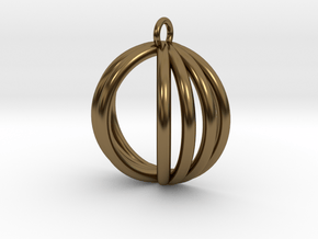 Semispherical Pendant. in Polished Bronze