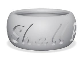 This Too Shall Pass ring size 5 in Tan Fine Detail Plastic