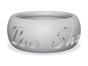 This Too Shall Pass ring size 4.5 in Tan Fine Detail Plastic