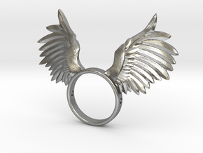 Nipple shield owl wings in Natural Silver