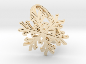 Snowflake Ring 1 d=19.5mm h35d195 in 14K Yellow Gold