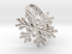 Snowflake Ring 1 d=19.5mm h35d195 in Rhodium Plated Brass