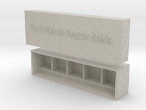 Boxe For The Platonic Solids in Natural Sandstone