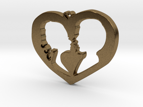 Two in Love Pendant - Amour Collection in Natural Bronze