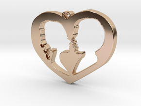 Two in Love Pendant - Amour Collection in 14k Rose Gold