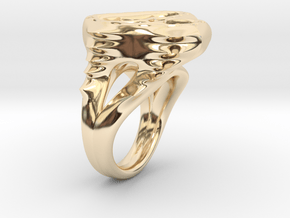 RING WOMEN 17mm in 14k Gold Plated Brass