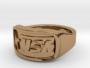 Ring USA 49mm in Polished Brass