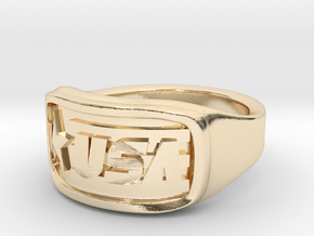 Ring USA 55mm in 14K Yellow Gold