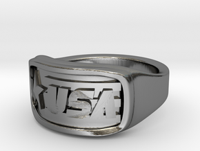 Ring USA 62mm in Fine Detail Polished Silver