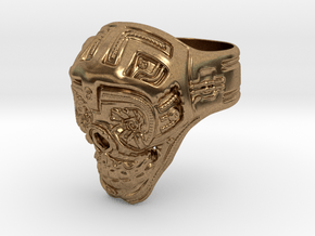 Skull Ring 2016 in Natural Brass