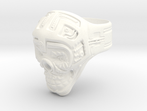 Skull Ring 2016 in White Processed Versatile Plastic
