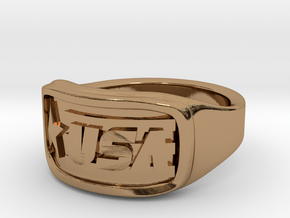 Ring USA 66mm in Polished Brass
