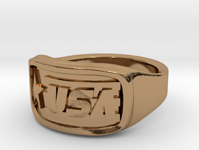 Ring USA 69mm in Polished Brass
