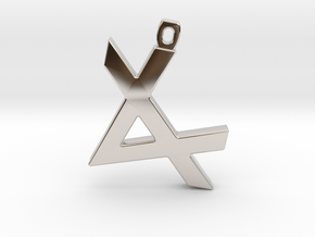 Letter ALEPH - Paleo Hebrew - With Chain Loop in Platinum