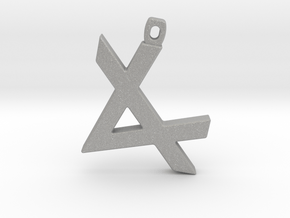 Letter ALEPH - Paleo Hebrew - With Chain Loop in Aluminum