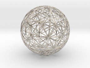 Symmetry sphere for icosahedron in Rhodium Plated Brass