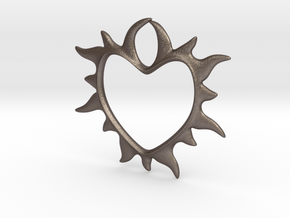 Eternal love in Polished Bronzed Silver Steel