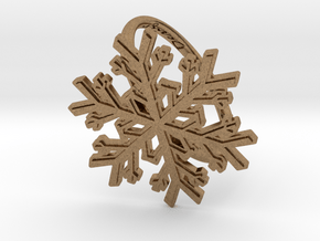 Snowflake Ring 1 d=19.5mm h21d195 in Natural Brass