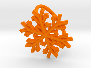 Snowflake Ring 1 d=19.5mm h21d195 in Orange Processed Versatile Plastic