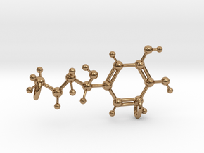 Adrenaline Molecule Pendant in Polished Brass