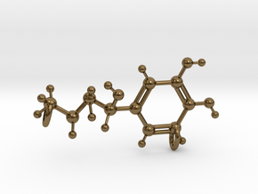 Adrenaline Molecule Pendant in Polished Bronze