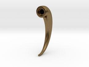 Magnetic Horn Earring (Horn) in Natural Bronze