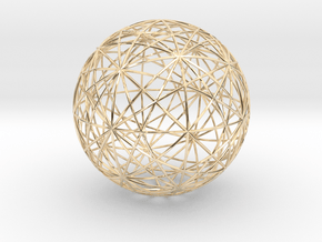 Symmetry Sphere of the Cuboctahedron in 14k Gold Plated Brass
