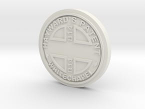 28mm/32mm Custom 'Whitechapel' Manhole Cover  in White Natural Versatile Plastic