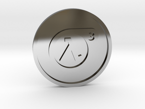 Half-Life 3 Lucky Coin in Fine Detail Polished Silver