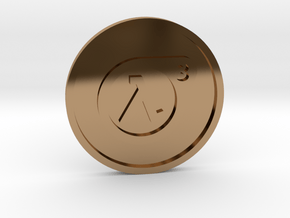 Half-Life 3 Lucky Coin in Polished Brass