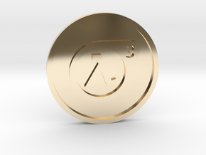 Half-Life 3 Lucky Coin in 14k Gold Plated Brass
