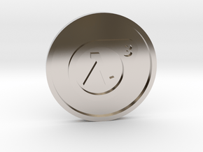 Half-Life 3 Lucky Coin in Rhodium Plated Brass