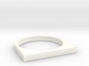Fine Ring Size 6 in White Processed Versatile Plastic