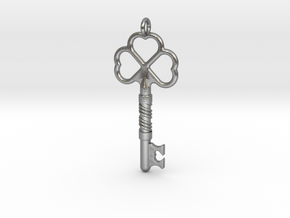 Love Key in Natural Silver