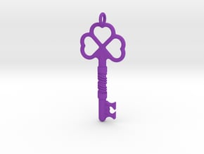 Love Key in Purple Processed Versatile Plastic