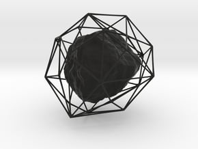 Rock In Cage in Black Natural Versatile Plastic