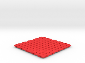 3D Heart Coaster in Red Processed Versatile Plastic