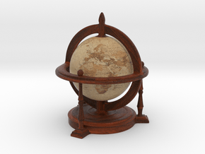 Antique Globe in Full Color Sandstone
