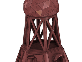Radar Control Tower (Small Dome) in Tan Fine Detail Plastic
