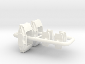 1/8 4 Piston Caliper Brake Set in White Processed Versatile Plastic