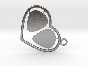 GPick Heart key accessory  in Polished Nickel Steel
