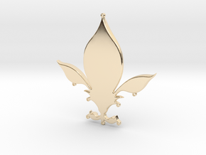 Fleur-de-lys pendant in 14K Yellow Gold