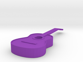 Guitar Pendant in Purple Processed Versatile Plastic