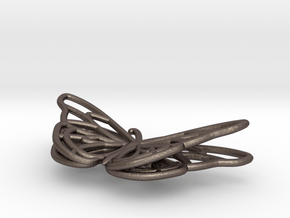 Monarch Pendant in Polished Bronzed Silver Steel