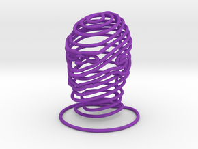 Wired Human Face Extra SMALL in Purple Processed Versatile Plastic